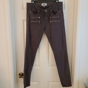 Paige Edgemont Chocolate Denim with Zippers